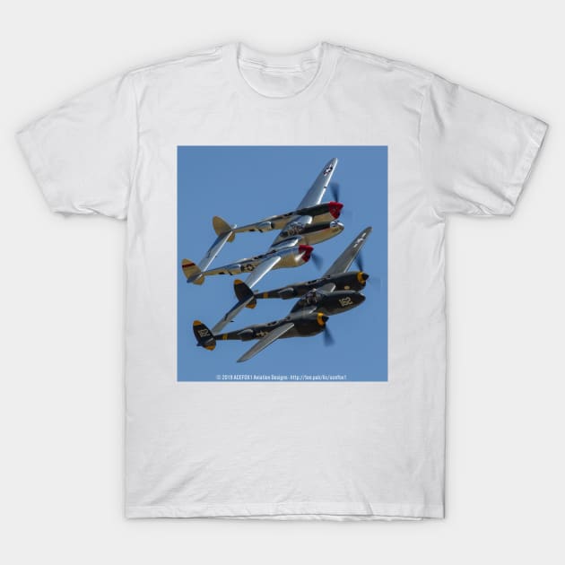 P-38 Lightning T-Shirt by acefox1